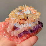 Amethysts Citrines Lapis Opal Quartz Gravel Beads Chakra Bracelet