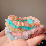 Amethysts Citrines Lapis Opal Quartz Gravel Beads Chakra Bracelet