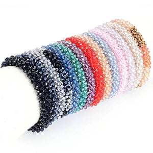 Miasol Boho Crystal Elastic Bracelets Bangles For Women