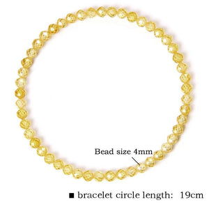 Faceted Zircon Beads Bracelets 4MM Crystal Tourmaline Pink Opal