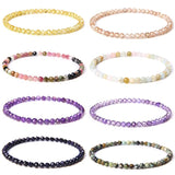 Faceted Zircon Beads Bracelets 4MM Crystal Tourmaline Pink Opal