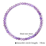 Faceted Zircon Beads Bracelets 4MM Crystal Tourmaline Pink Opal