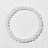 6 8 10 MM Real Agate Stone Bracelet Howlite Selenite Beaded Bracelet