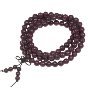Natural Violet Wooden Bracelet 8mm*108pcs Beaded Women Jewelry