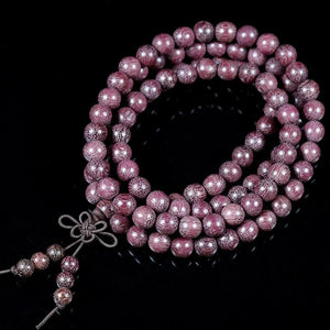 Natural Violet Wooden Bracelet 8mm*108pcs Beaded Women Jewelry