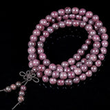 Natural Violet Wooden Bracelet 8mm*108pcs Beaded Women Jewelry