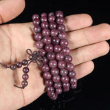 Natural Violet Wooden Bracelet 8mm*108pcs Beaded Women Jewelry