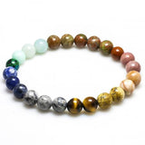 Universe Space Planets Solar System Stone Beads Bracelet Bangle Chakra Yoga