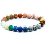 Universe Space Planets Solar System Stone Beads Bracelet Bangle Chakra Yoga