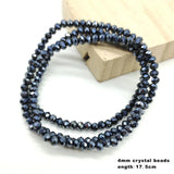 3pcs Crystal Beaded Bracelet Women 4mm Beads Lots Colors Glamour Friendship