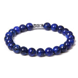 Lapis Lazuli Stone Beads Bracelet 8mm Stripe Agates Charm Bracelet