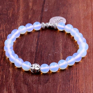 Tree Life Buddha Beads Bracelet Charm Elastic Moonsto...