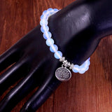 Tree Life Buddha Beads Bracelet Charm Elastic Moonsto...