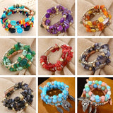 Colorful Gem Beads Bracelet for Women Summer Jewelry