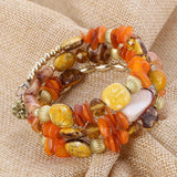 Colorful Gem Beads Bracelet for Women Summer Jewelry