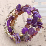 Colorful Gem Beads Bracelet for Women Summer Jewelry
