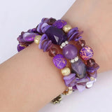 Colorful Gem Beads Bracelet for Women Summer Jewelry