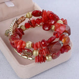 Colorful Gem Beads Bracelet for Women Summer Jewelry
