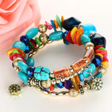 Colorful Gem Beads Bracelet for Women Summer Jewelry