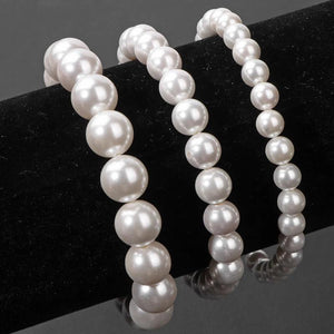 Shell Pearl Bracelet Elastic Women's Bracelets Natural Shell Beaded Bangles