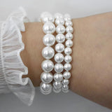 Shell Pearl Bracelet Elastic Women's Bracelets Natural Shell Beaded Bangles