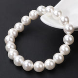 Shell Pearl Bracelet Elastic Women's Bracelets Natural Shell Beaded Bangles