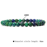 Green Natural Stone 6MM Beads Bracelets For Women Men Pray Heath Agates Cat Eye
