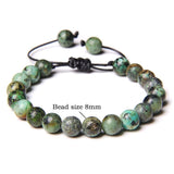 Garnets Stone Beads Bracelets Adjustable Rope Bracelets Men Women Yoga