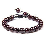 Garnets Stone Beads Bracelets Adjustable Rope Bracelets Men Women Yoga