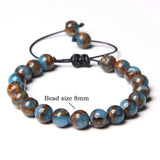 Garnets Stone Beads Bracelets Adjustable Rope Bracelets Men Women Yoga