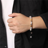 Garnets Stone Beads Bracelets Adjustable Rope Bracelets Men Women Yoga