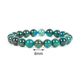 Chrysocolla Malachite Bracelet Natural Stone Beads Round Shape