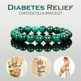 Chrysocolla Malachite Bracelet Natural Stone Beads Round Shape