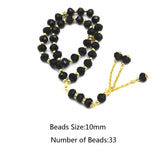 8mm Crystal Tasbih Beaded Bracelet 33 Prayer Beads Islamic Muslim Allah Mohammed