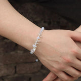 Opal Moon Stone Bracelet Gravel Beads Cord Braided Adjustable Jewelry