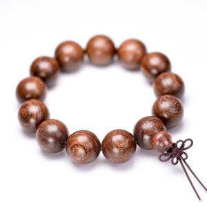 Natural Sandalwood Beads Bracelet for Men Women, 12-15-18-20mm