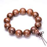 Natural Sandalwood Beads Bracelet for Men Women, 12-15-18-20mm