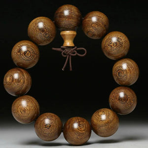 Natural Sandalwood Beads Bracelet for Men Women, 12-15-18-20mm