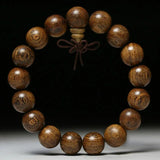 Natural Sandalwood Beads Bracelet for Men Women, 12-15-18-20mm