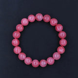 6 8 10mm Pink Rose Powder Quartz Stone Bracelet Elastic Jewelry Bead Men Women