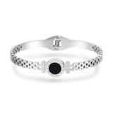 Roman Numeral Lover Cuff Bracelet Bangle Stainless Steel Jewelry