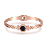 Roman Numeral Lover Cuff Bracelet Bangle Stainless Steel Jewelry