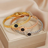 Roman Numeral Lover Cuff Bracelet Bangle Stainless Steel Jewelry