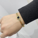 Roman Numeral Lover Cuff Bracelet Bangle Stainless Steel Jewelry
