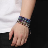Tiger Eye Beaded Bracelet Adjustable for Men Women