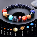 Natural Stone Bracelet Chakra Jewelry Solar Planets Beads Bracelet