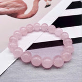 Pink Crystal Round Loose Beads Bracelets for Women Men Gift