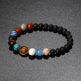 Galaxy Planet Bracelet Natural Stone Beads Couple Jewelry