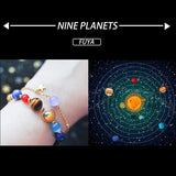Galaxy Planet Bracelet Natural Stone Beads Couple Jewelry