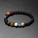 Galaxy Planet Bracelet Natural Stone Beads Couple Jewelry
